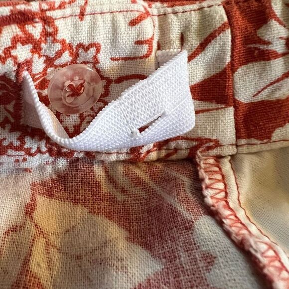 Old Navy Short Top Set Linen Blend Floral High Rise Pockets Top XL Short XXL - Picture 11 of 12